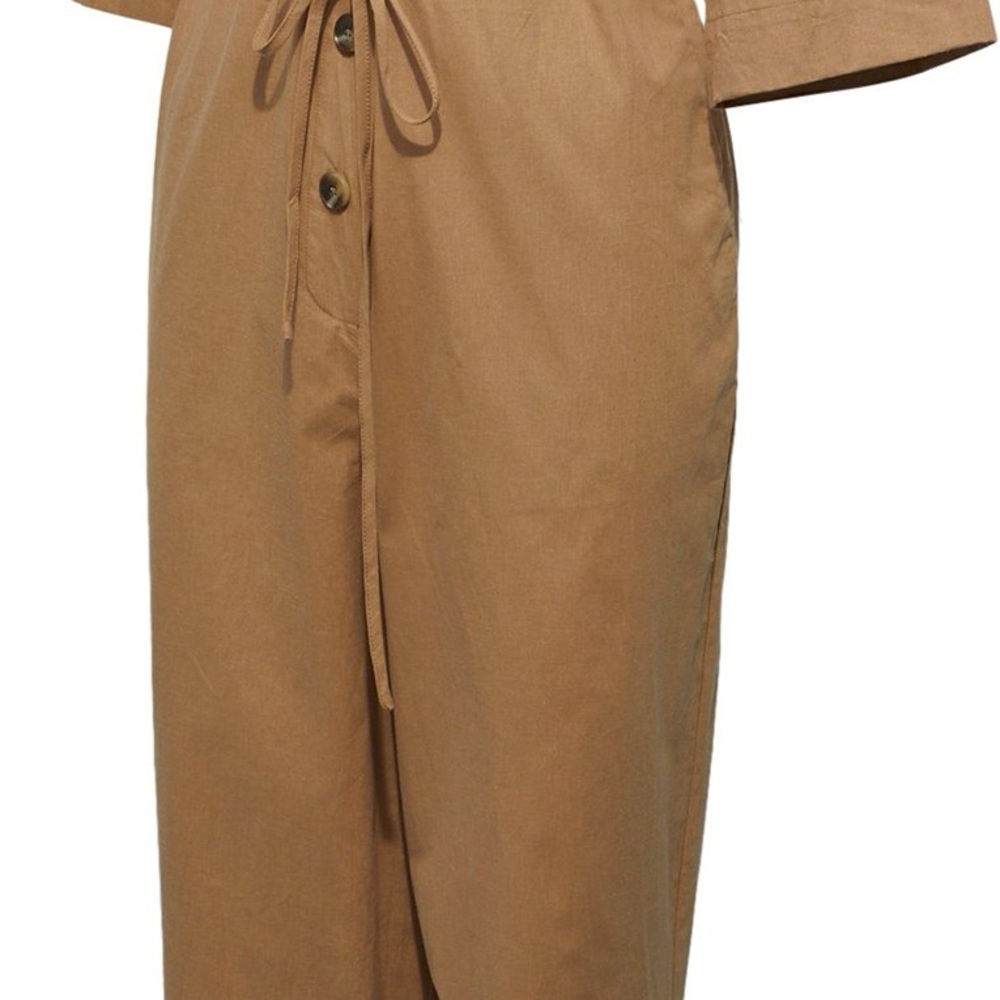 Frank & Oak Beige Button-Up Jumpsuit - Picture 3 of 8